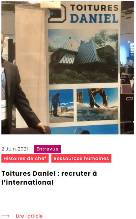 Toiture Daniel Recruter International